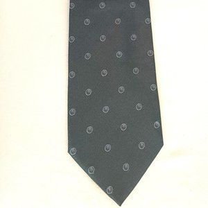 ARMANI - Green, with grey circles/design - Silk Tie, made in Italy